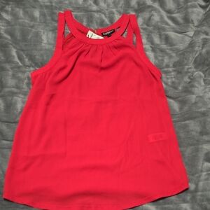 Express Vibrant Red Coral Tank Top